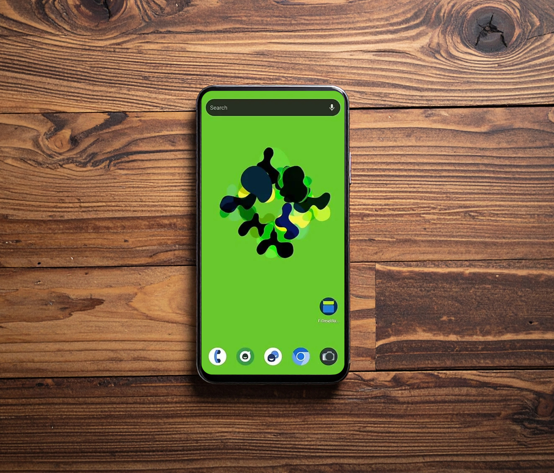 Handy mit CalyxOS Homescreen