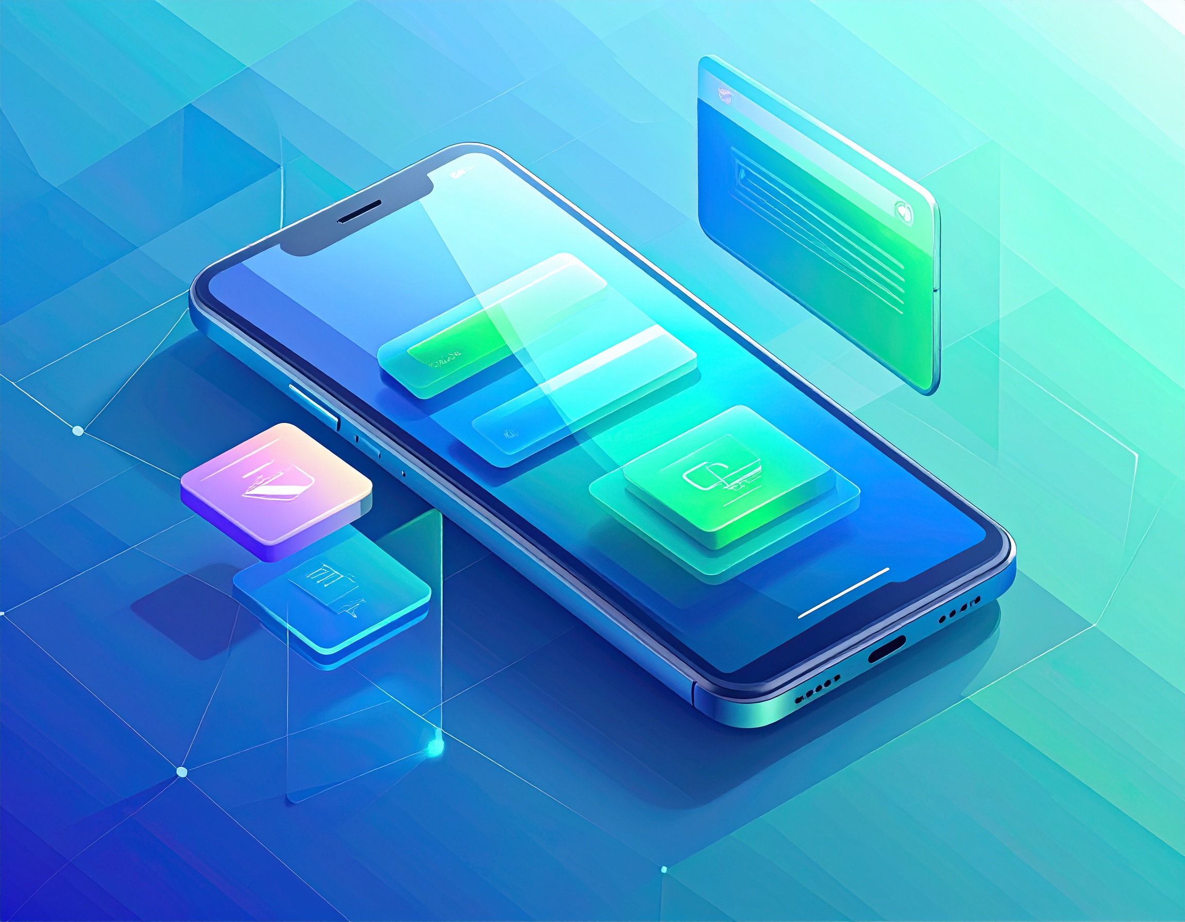 Handy mit unterschiedlichen Symbolen, ein Custom ROM repräsentierend.